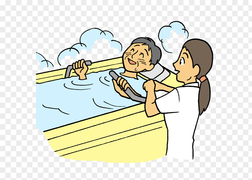 介助 Caregiver Bathing Old Age PNG