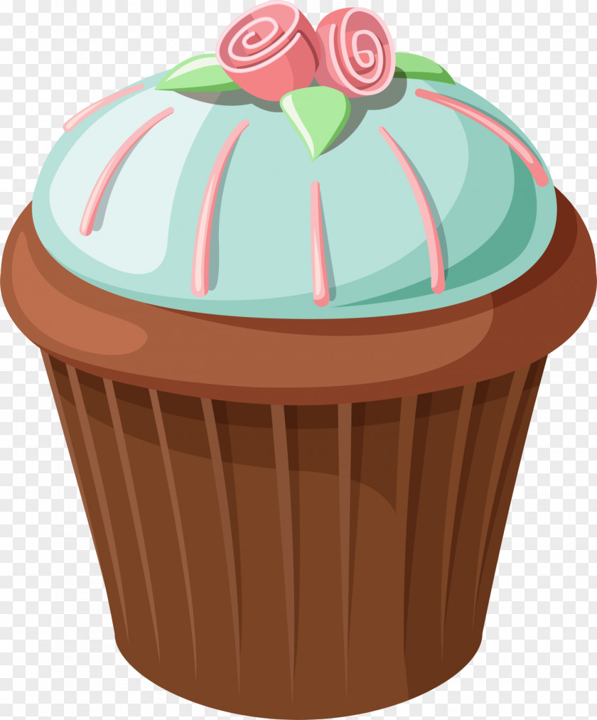 Green Cartoon Cake Cupcake Bakery Drawing PNG