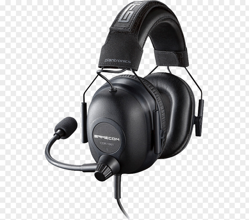 Headphones Plantronics GameCom Commander Microphone Headset PNG