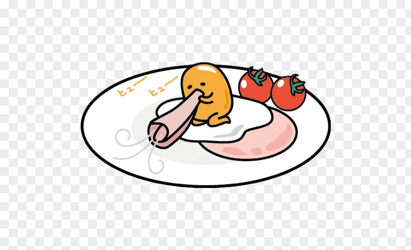 Sanrio Boys ぐでたま Scrambled Eggs Character Sticker PNG