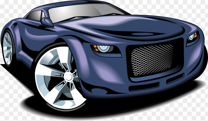 Sports Car Cartoon Vector Elements Racing Clip Art PNG