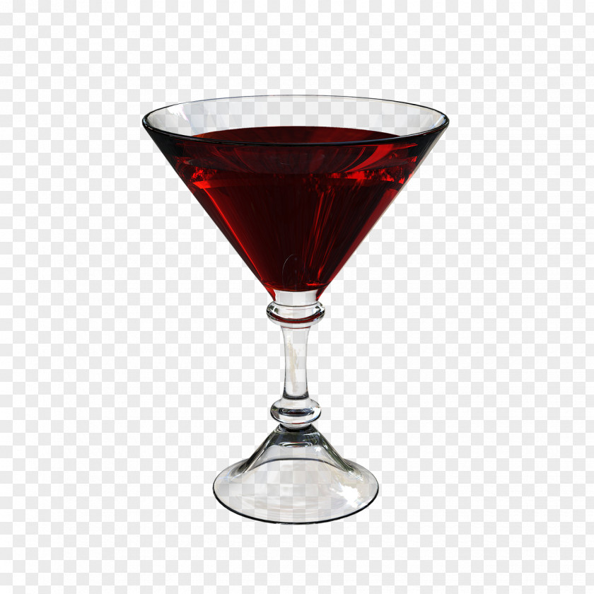 Wine Glass Red Cocktail Garnish PNG