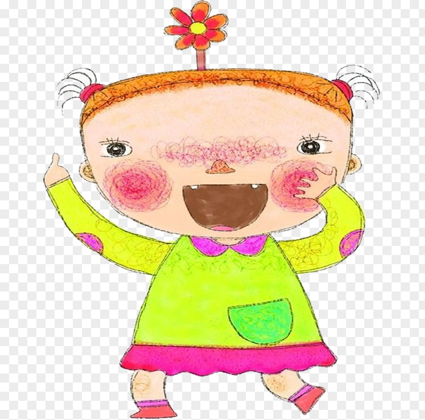 Baby With Hand-painted Laughter Child Illustration PNG