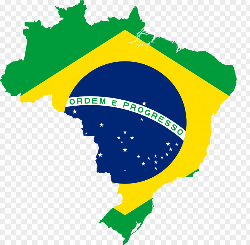 Brazil Flag Of Globe Map PNG