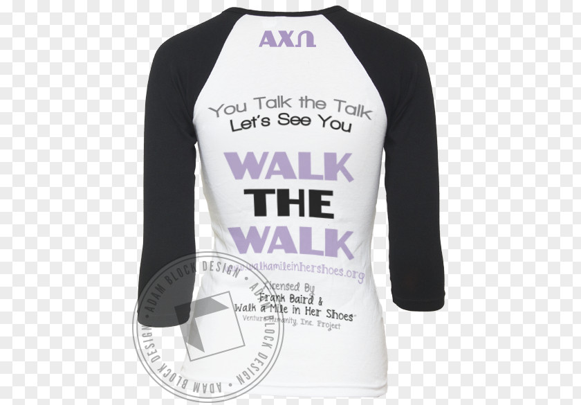 The Back Of Walk Long-sleeved T-shirt Font PNG