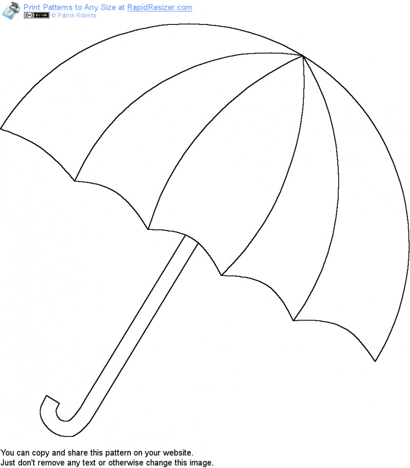 Umbrella Template Pattern PNG