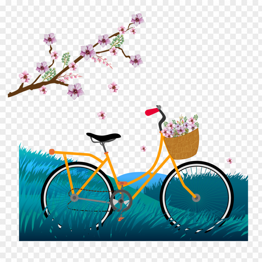 Vector Beautiful Lawn Bike Message Day Love Morning Facebook PNG