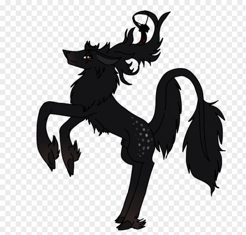 Black Wood Demon Drawing Horse Witchcraft Chikorita PNG