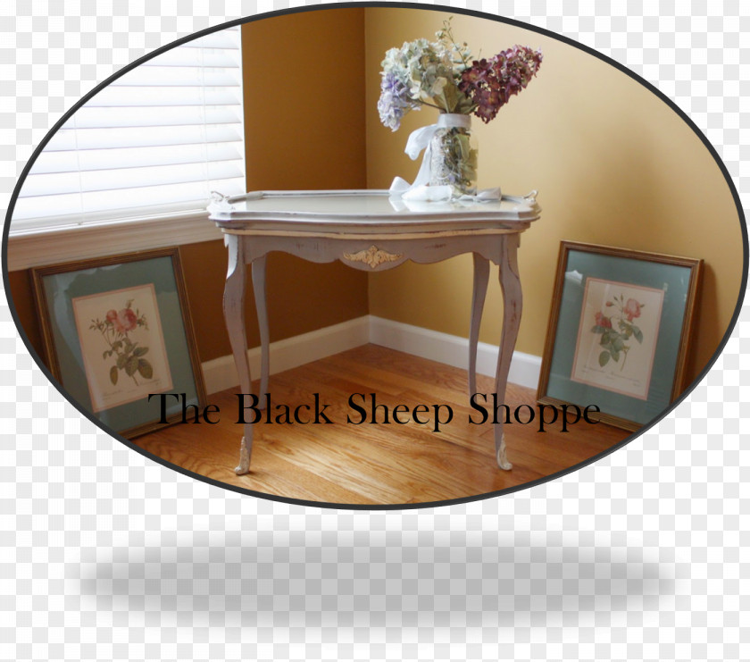 Hand-painted Sheep Coffee Tables Angle PNG