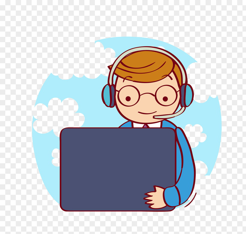 Staff Wearing Headphones Clip Art PNG