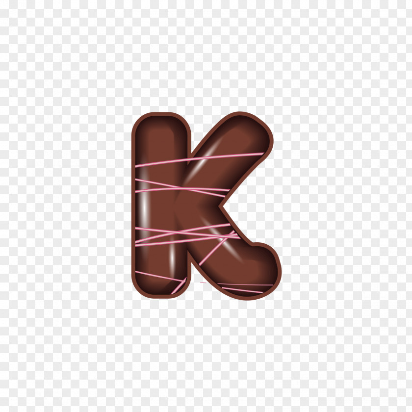The Chocolate Alphabet K Letter Font PNG