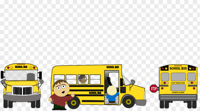 Cartoon Picture Of A Bus School Animation Clip Art PNG