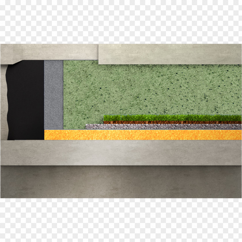 Roof Garden Green Rectangle PNG