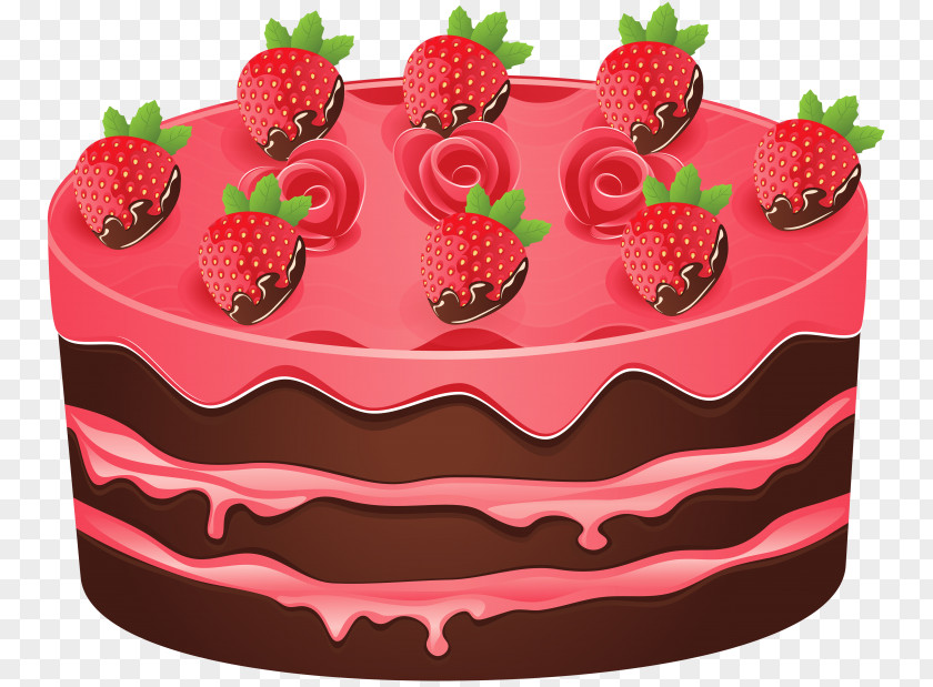 Cake Clipart Strawberry Cupcake Clip Art Birthday PNG