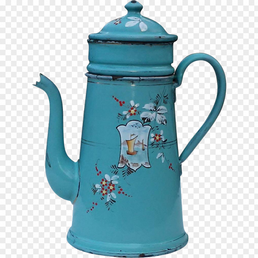 Hand-painted Plants Kettle Tableware Teapot Pitcher Mug PNG