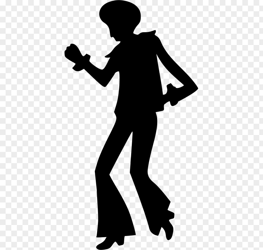 Silhouette 1970s Disco Dance Party Clip Art PNG