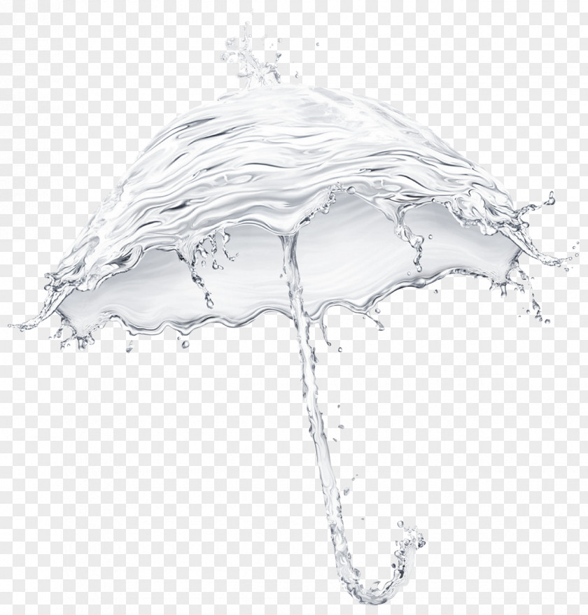 Transparent Water Umbrella Effect Elements Icon PNG