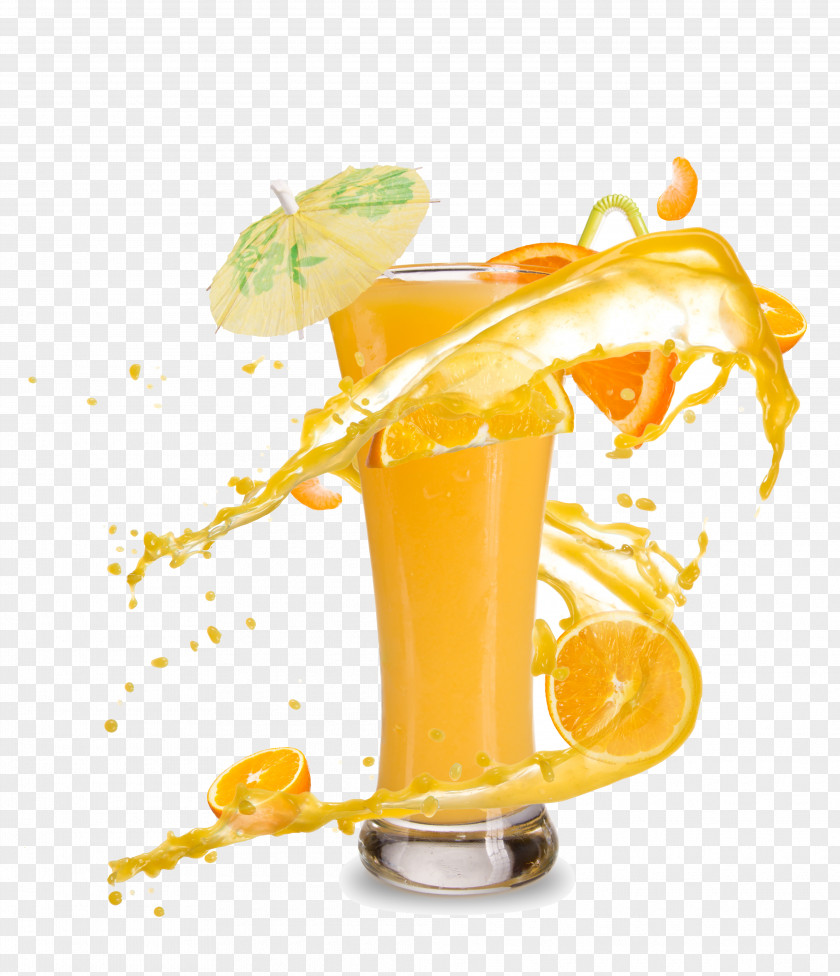 Fruit Juice And Beverage Cups HD Picture Material Orange Smoothie Cocktail Soft Drink PNG