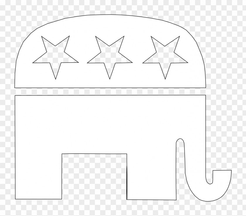 Republican Party Elephant Paper White Structure Pattern PNG