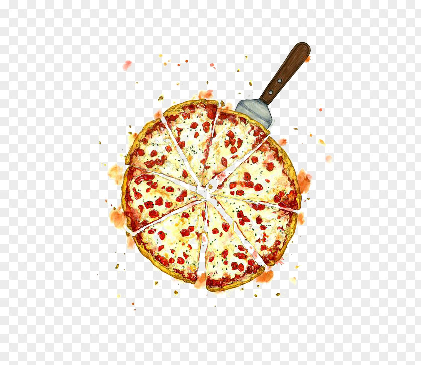 Watercolor Pizza Italian Cuisine Fast Food Delivery PNG