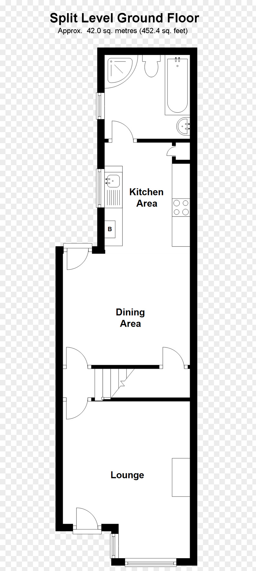 Line Floor Plan White PNG