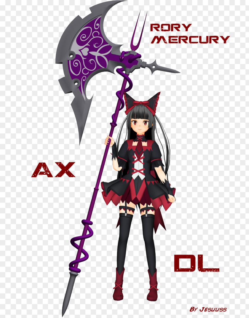 Rory Mercury MikuMikuDance Axe Weapon Itsourtree.com 3D Modeling PNG