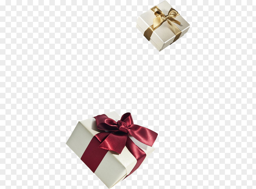 Two Floating Gift Box Blades And Rings Love PNG