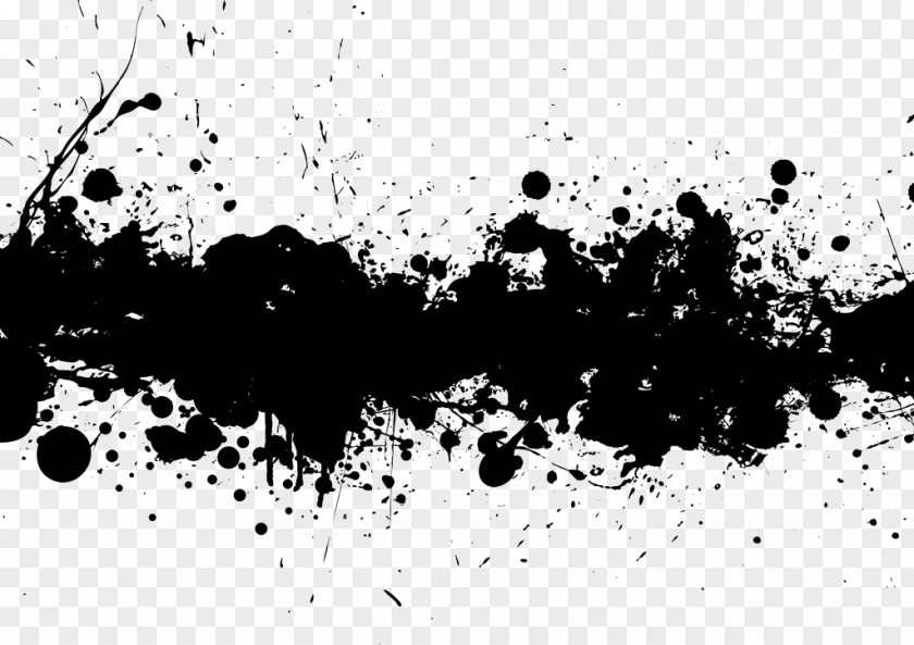Transverse Black Ink Splash Effect PNG black ink splash effect clipart PNG