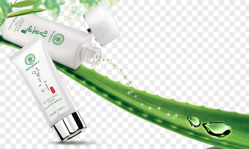 Aloe Cream Korea Lotion Cosmetics Advertising Poster PNG