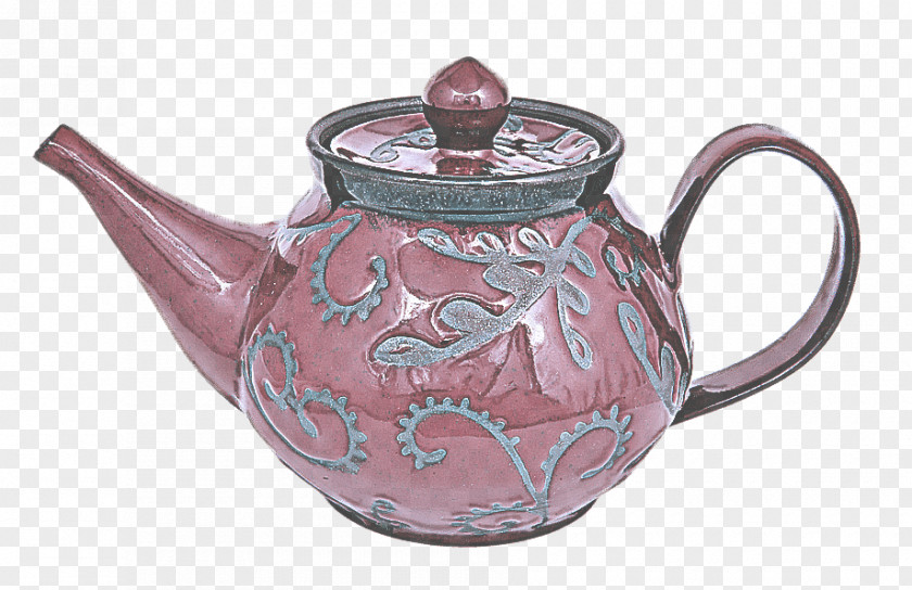 Porcelain Pottery Teapot Lid Kettle Tableware Pink PNG