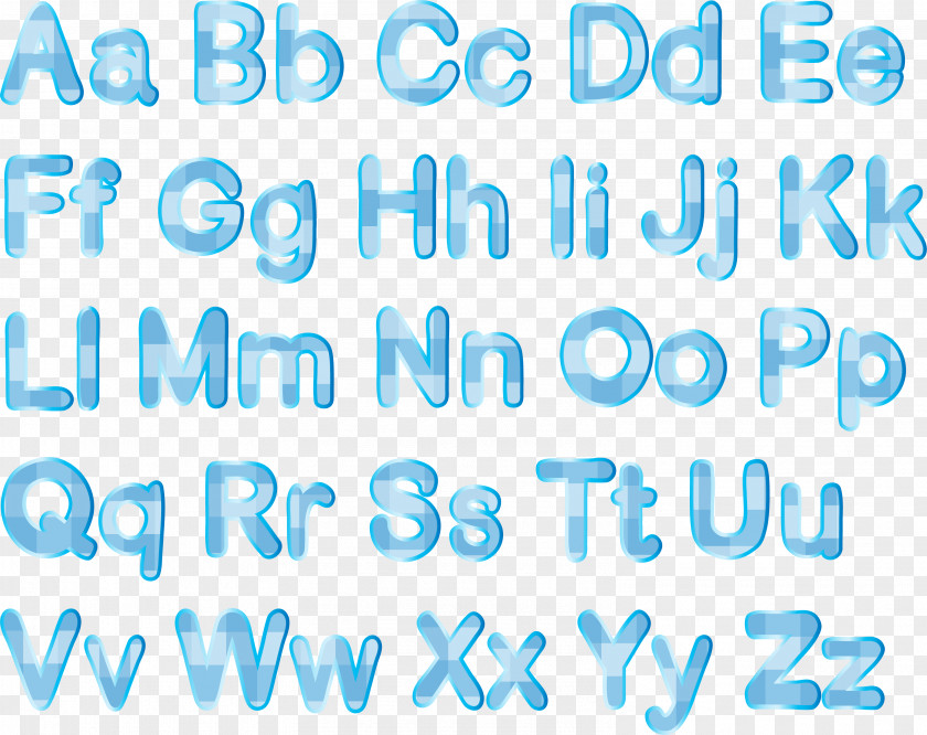 Sky Blue Stripes English Word Art Alphabet Letter Royalty-free Illustration PNG