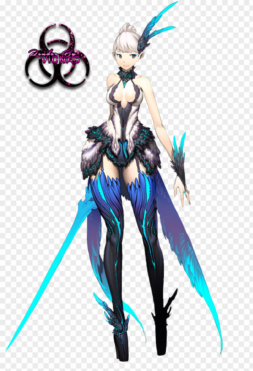 Warrior Blade & Soul Character Concept Art Model Sheet PNG