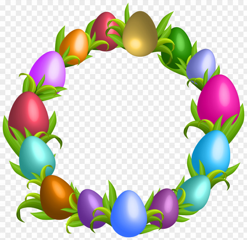 Wreath Easter Bunny Egg Clip Art PNG