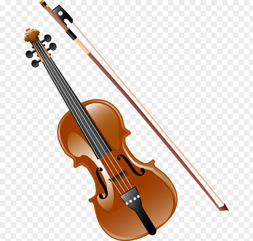 Brown Violin Musical Note Bow Instrument PNG