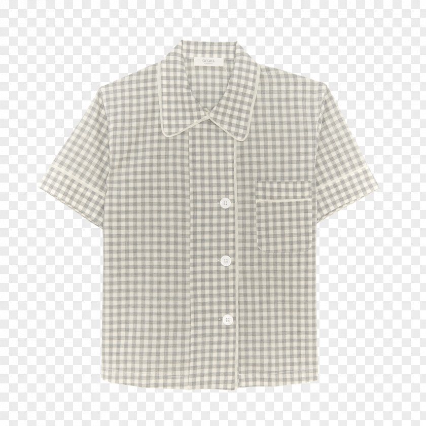 Gingham Printed T-shirt Sleeve Dress Shirt PNG