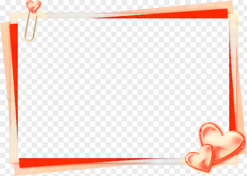 Heart Picture Frame Red Background PNG