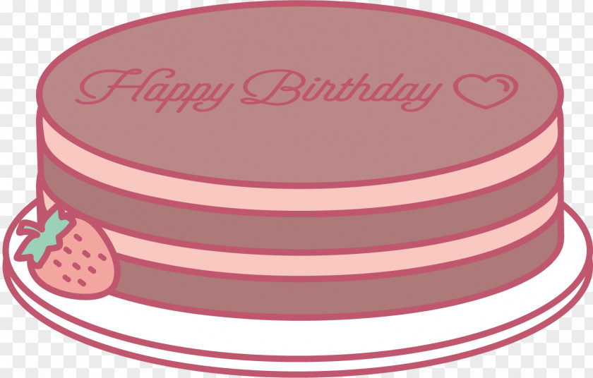 Small Fresh Pink Cake Birthday Torte PNG