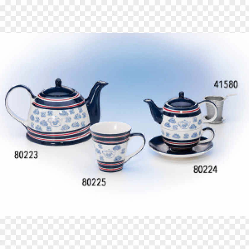 Tea Set Kettle Porcelain Coffee Cup PNG