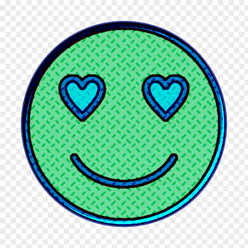 Teal Yellow Emoticon Face Icon Love PNG