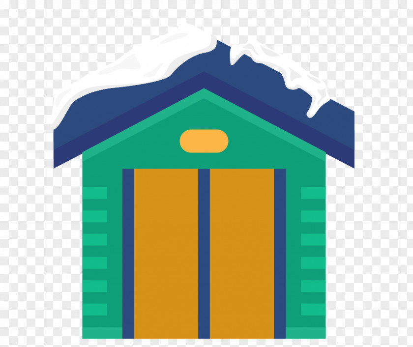Vector Modern House Building Roof Snow Icon PNG