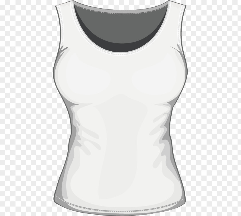 Vector Vest T-shirt Shoulder Sleeveless Shirt PNG