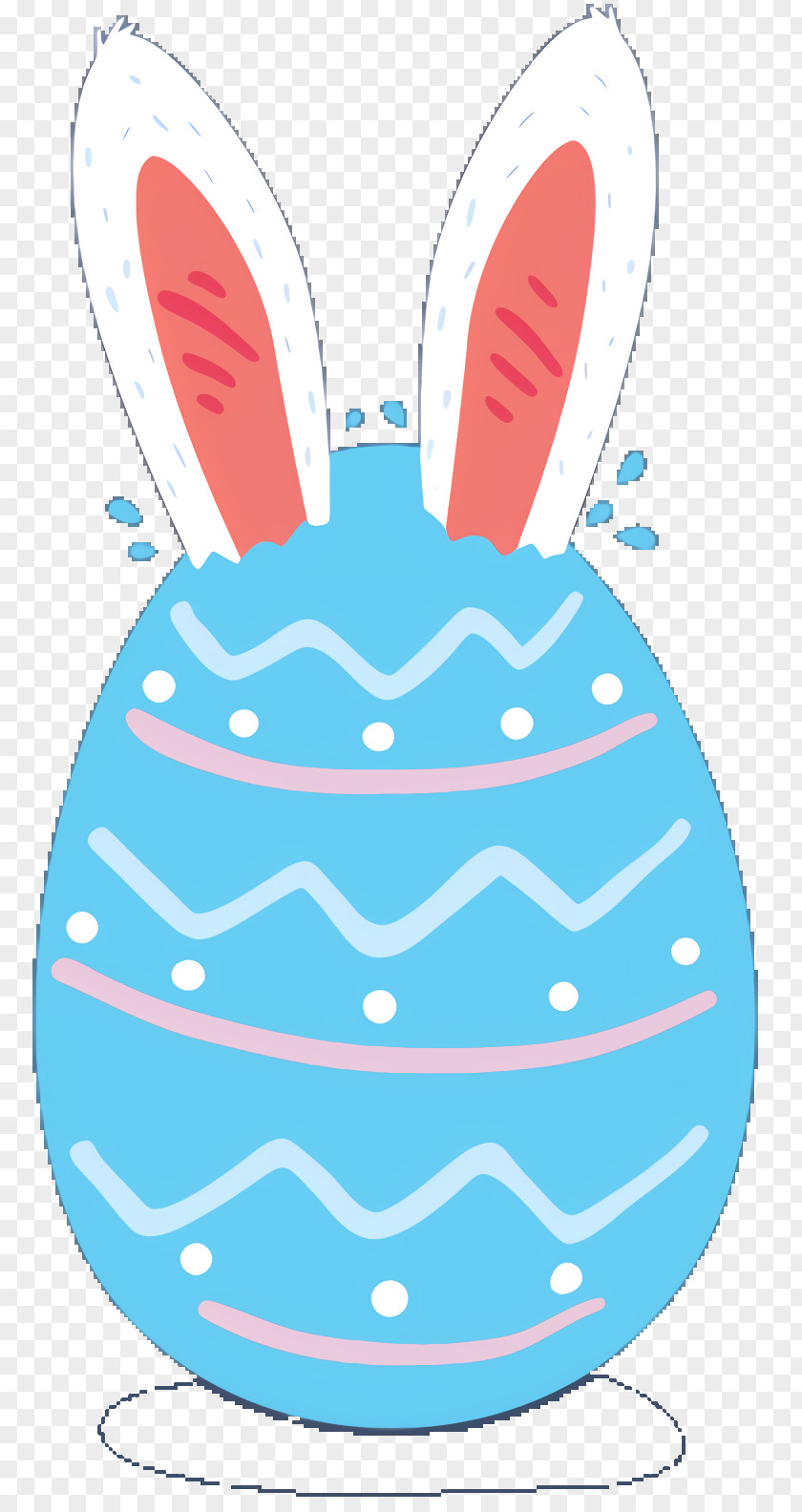 Aqua Turquoise Easter Bunny Background PNG