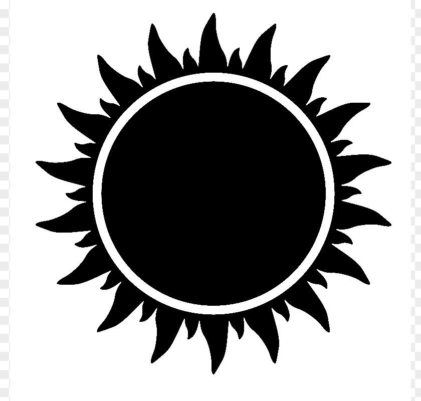 Black And White Sun Coming Race EasyRead Edition Clip Art PNG