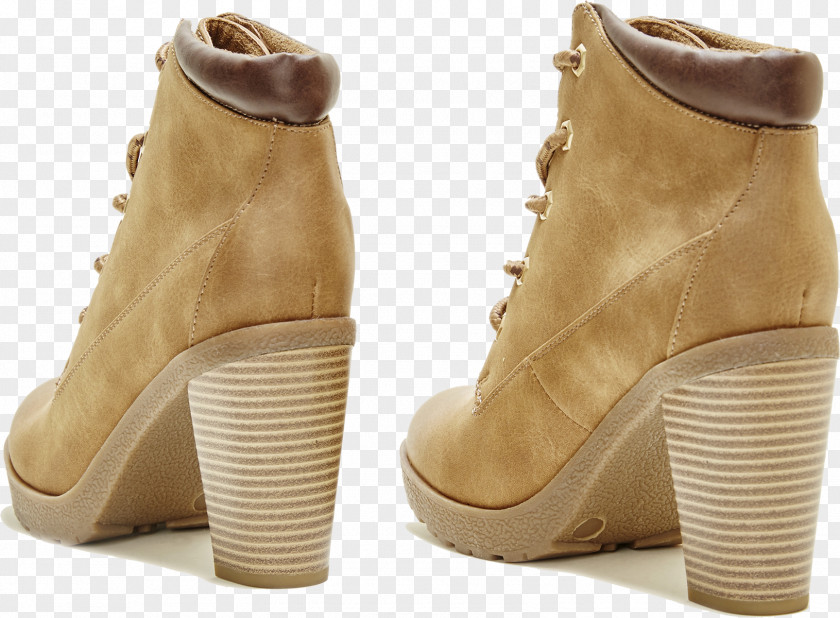 Boot Suede High-heeled Shoe Walking PNG