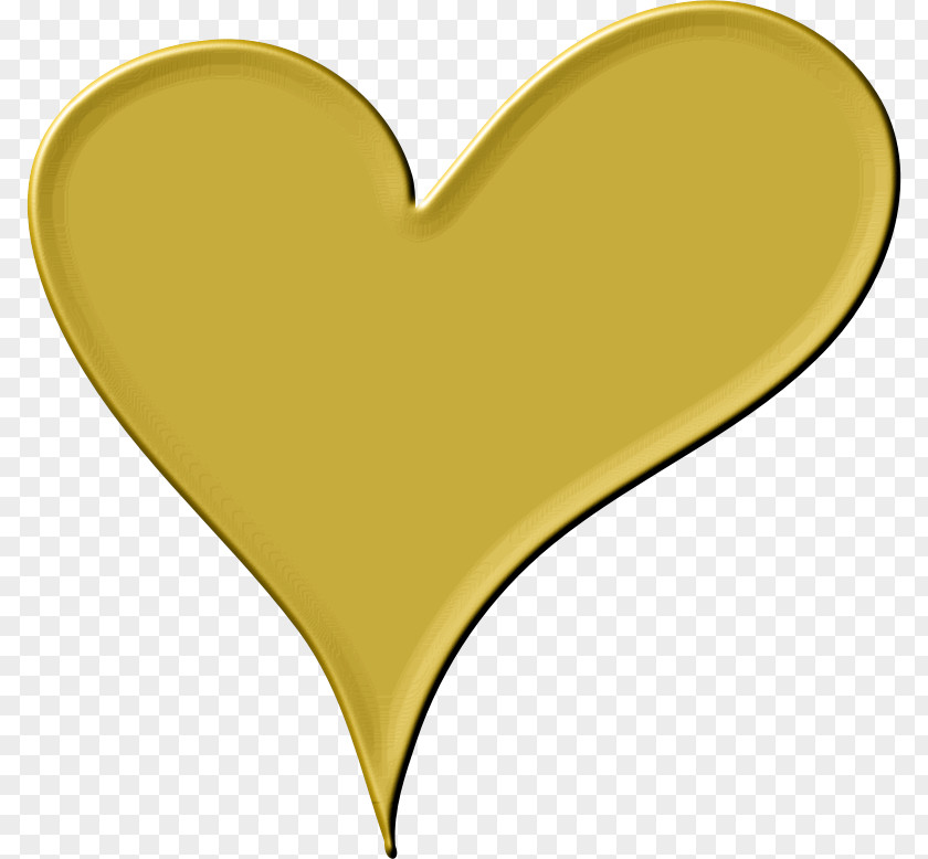 Gold Heart Clip Art PNG