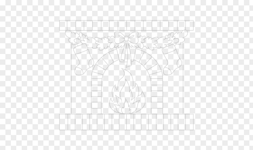 Holiday Drawing Fireplace How-to Line Art Christmas Stockings PNG