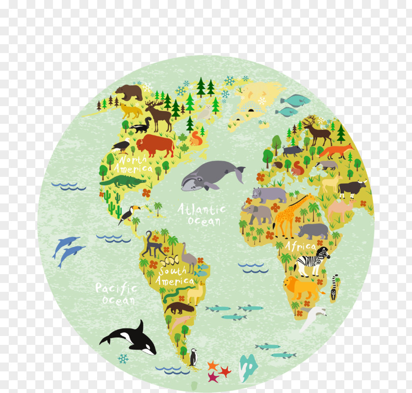 World Map Mural Globe PNG