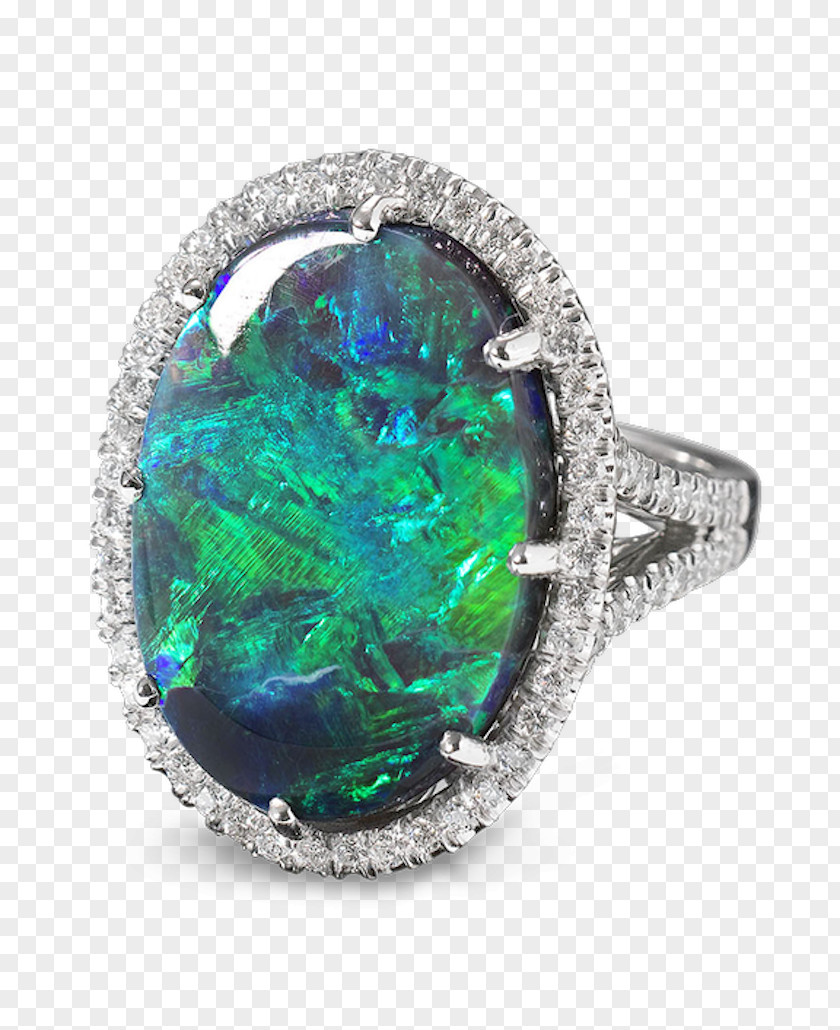 Opal Rings Lightning Ridge Ring ブラック・オパール Diamond PNG