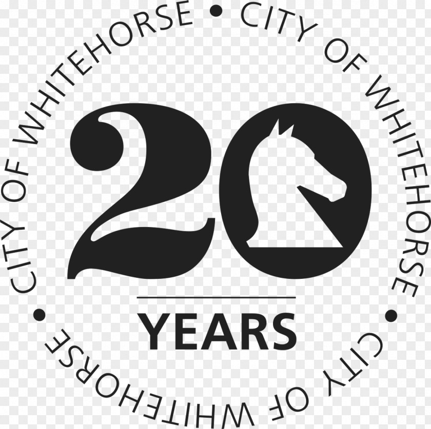 Whitehorse Black And White Number Design PNG