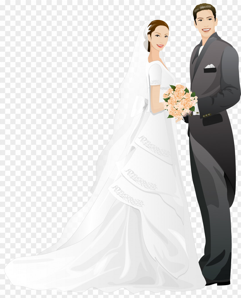 Bride And Groom Watercolor Wedding Marriage Boyfriend Bridegroom PNG